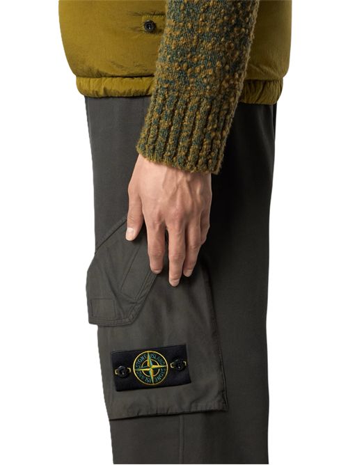 Pantalone jogger vestibilità regular con fondo gamba elasticizzato Stone Island | L2S15 6200004 S0A20V0062 LEAD GREY